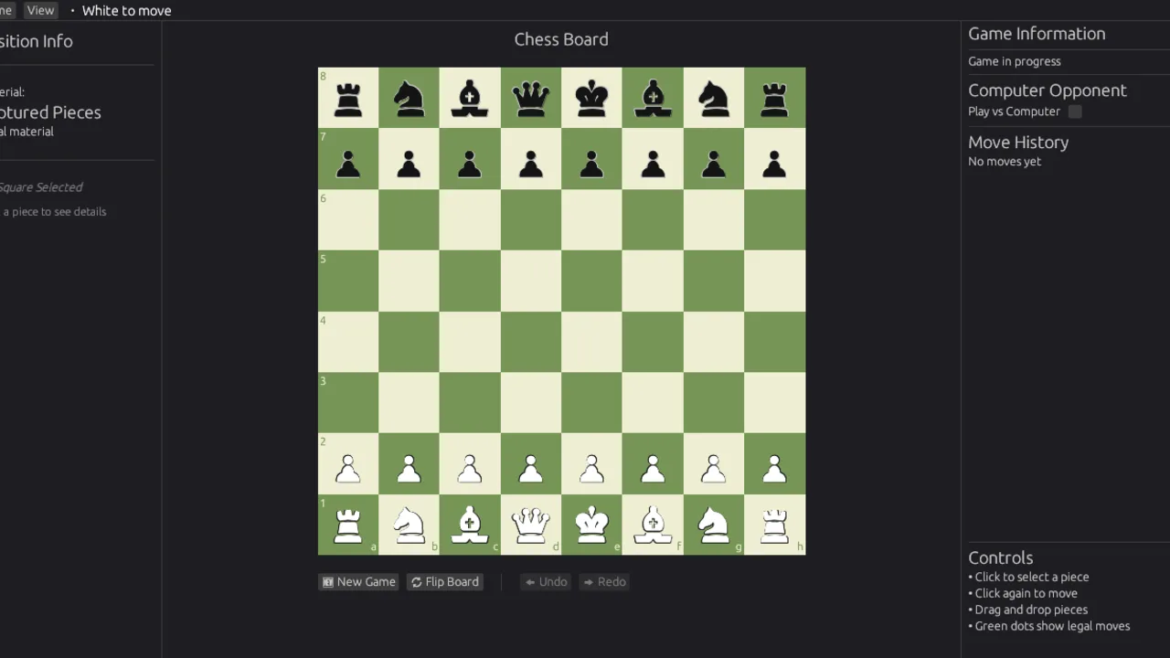 Rust Chess Engine screenshot